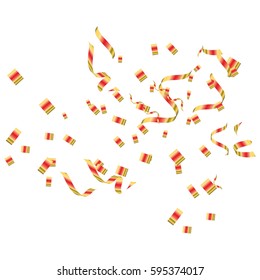 Abstract background with many falling tiny colorful confetti pieces.Concept texture for happy new year,Christmas,easter,holiday,festive and anniversary.Vector illustration eps10