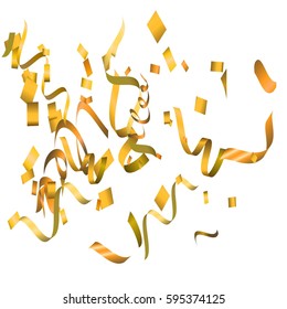 Abstract background with many falling tiny colorful confetti pieces.Concept texture for happy new year,Christmas,easter,holiday,festive and anniversary.Vector illustration eps10