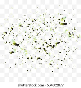Abstract background with many falling tiny confetti pieces. vector background