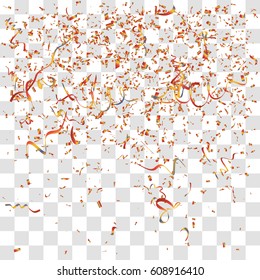 Abstract background with many falling tiny confetti pieces. vector background