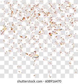 Abstract background with many falling tiny confetti pieces. vector background