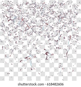 Abstract background with many falling tiny confetti pieces. vector background