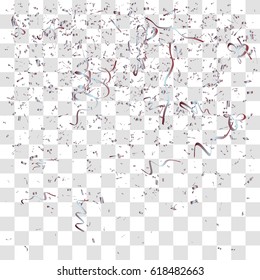 Abstract background with many falling tiny confetti pieces. vector background