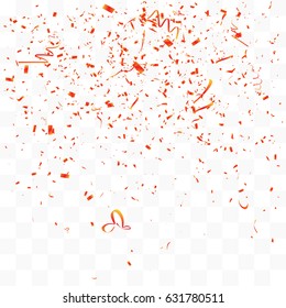 Abstract background with many falling tiny confetti pieces. vector background