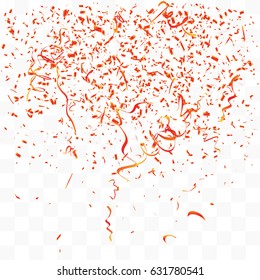 Abstract background with many falling tiny confetti pieces. vector background