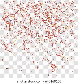 Abstract background with many falling tiny confetti pieces. vector background