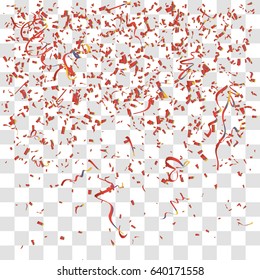 Abstract background with many falling tiny confetti pieces. vector background