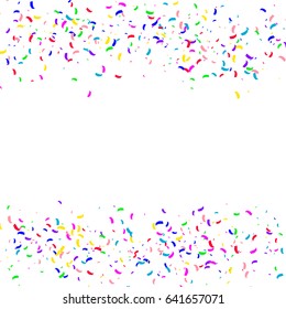 Abstract background with many falling tiny confetti pieces. vector background