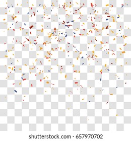 Abstract background with many falling tiny confetti pieces. vector background
