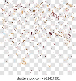 Abstract background with many falling tiny confetti pieces. vector background