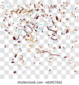 Abstract background with many falling tiny confetti pieces. vector background