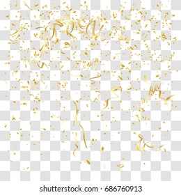 Abstract background with many falling tiny confetti pieces. vector background