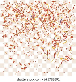 Abstract background with many falling tiny confetti pieces. vector background