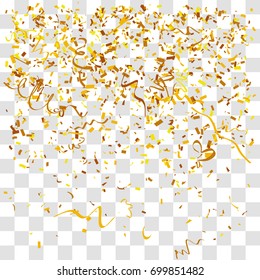 Abstract background with many falling tiny confetti pieces. vector background