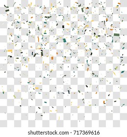 Abstract background with many falling tiny confetti pieces. vector background