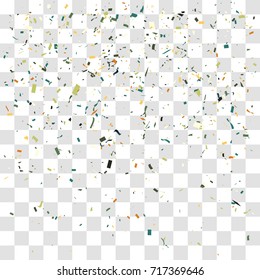 Abstract background with many falling tiny confetti pieces. vector background