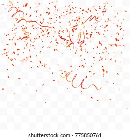 Abstract background with many falling tiny confetti pieces. vector background
