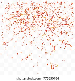 Abstract background with many falling tiny confetti pieces. vector background