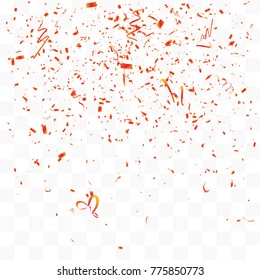 Abstract background with many falling tiny confetti pieces. vector background