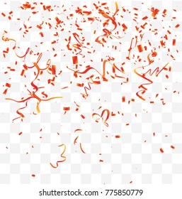 Abstract background with many falling tiny confetti pieces. vector background