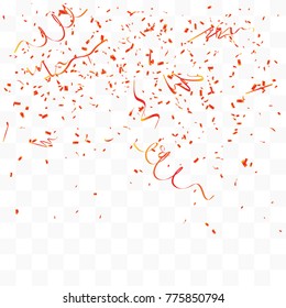 Abstract background with many falling tiny confetti pieces. vector background