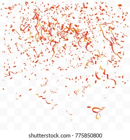 Abstract background with many falling tiny confetti pieces. vector background