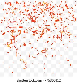 Abstract background with many falling tiny confetti pieces. vector background