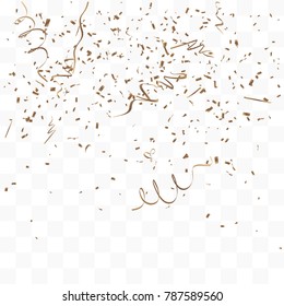 Abstract background with many falling tiny confetti pieces. vector background