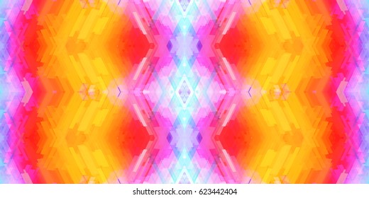 Abstract background with many geometric shapes in space. The illusion of volume. Dive into the image.