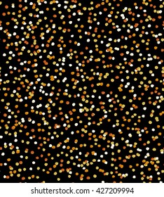 Abstract background with many gold confetti round pieces