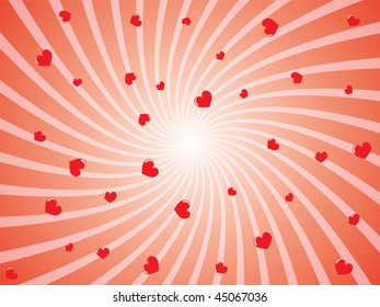 abstract background of many hearts