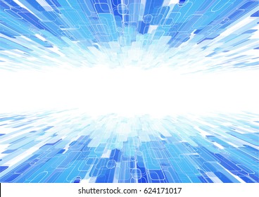 Abstract background with many layers of geometric elements. Space for text.