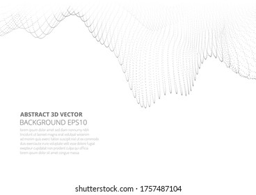 Abstract background with many particles. Copy space for text. Stock vector illustration.