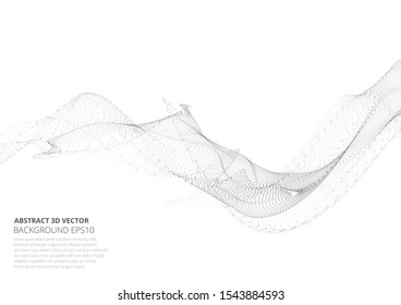 Abstract background with many particles. Optical illusion of movement. Technological design.