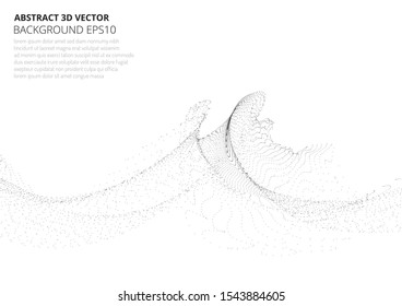Abstract background with many particles. Optical illusion of movement. Technological design.