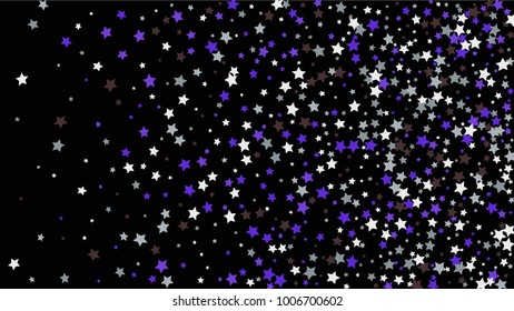 Abstract Background with Many Random Falling Stars Confetti on Background. Invitation Background. Banner, Greeting Card, Christmas and New Year card, Postcard, Packaging, Textile Print