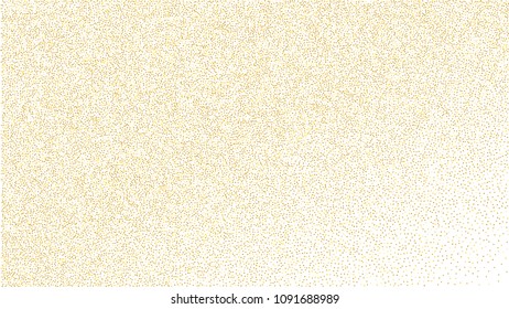 Abstract Background with Many Random Falling Golden Small Confetti on Background. Invitation Background. Banner, Greeting Card, Christmas and New Year card, Postcard, Packaging, Textile Print.
