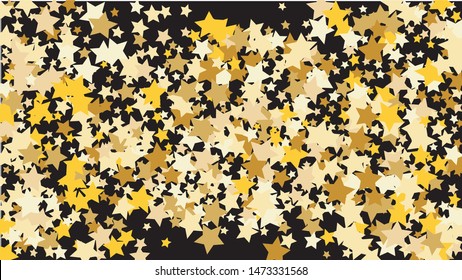 						Abstract Background with Many Random Falling Golden Stars Confetti on Background. Invitation Background. Banner, Greeting Card, Christmas and New Year card,  Postcard, Packaging,Textile Print. 