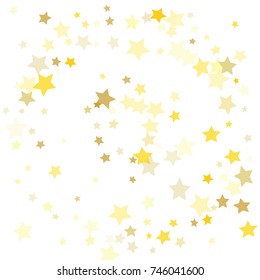 Abstract Background with Many Random Falling Golden Stars Confetti on Background.  Invitation Background. Banner, Greeting Card, Christmas and New Year card, Postcard, Packaging, Textile Print
