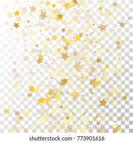 Abstract Background with Many Random Falling Stars Confetti on Background.  Invitation Background. Banner, Greeting Card, Christmas and New Year card, Postcard, Packaging, Textile Print