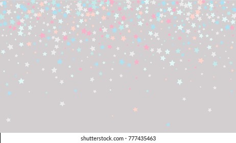 Abstract Background with Many Random Falling Stars Confetti on Background. Invitation Background. Banner, Greeting Card, Christmas and New Year card, Postcard, Packaging, Textile Print