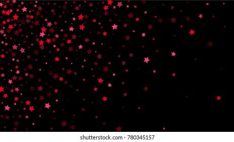Abstract Background with Many Random Falling Stars Confetti on Background. Invitation Background. Banner, Greeting Card, Christmas and New Year card, Postcard, Packaging, Textile Print