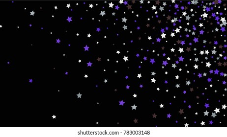 Abstract Background with Many Random Falling Stars Confetti on Background. Invitation Background. Banner, Greeting Card, Christmas and New Year card, Postcard, Packaging, Textile Print