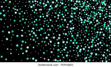 Abstract Background with Many Random Falling Stars Confetti on Background. Invitation Background. Banner, Greeting Card, Christmas and New Year card, Postcard, Packaging, Textile Print