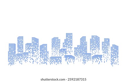 Abstract background with many skyscraper, cityscape wallpaper, civil engineering book cover.