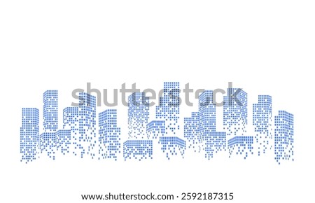 Abstract background with many skyscraper, cityscape wallpaper, civil engineering book cover.