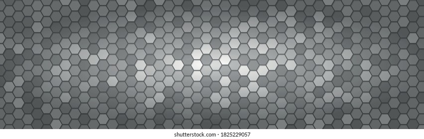Abstract background with many small hexagons - illustration