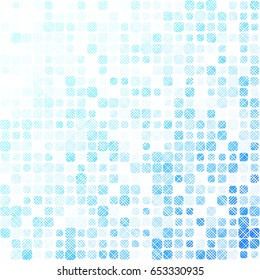 Abstract background with many squares with rounded corners. Optical effects.