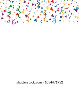 Abstract background with many tiny confetti. Falling confetti.