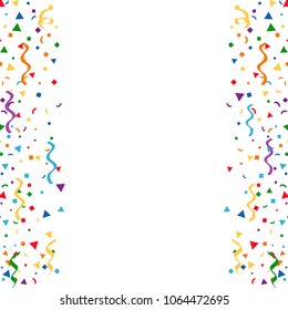 Abstract background with many tiny confetti. Falling confetti.